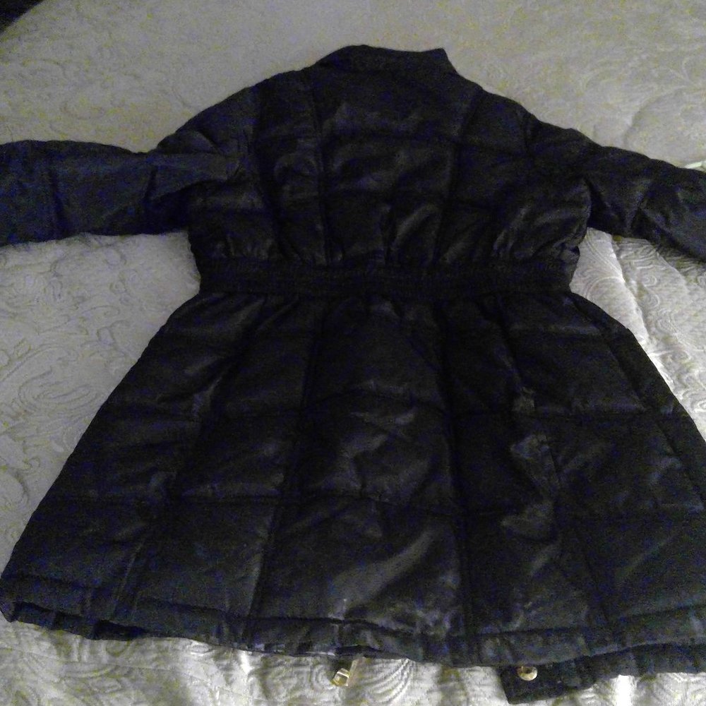 Steve Madden girls black winter coat very warm EUC size 7/8 S/P gold hardware - Picture 5 of 11